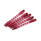 Maxbell 10Pcs Aluminium Dart Stems Re-Grooved Striped 2BA Thread Dart Accessory