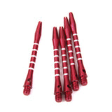 Maxbell 10Pcs Aluminium Dart Stems Re-Grooved Striped 2BA Thread Dart Accessory
