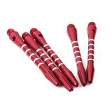 Maxbell 10Pcs Aluminium Dart Stems Re-Grooved Striped 2BA Thread Dart Accessory