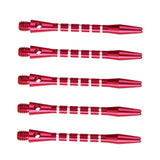 Maxbell 10Pcs Aluminium Dart Stems Re-Grooved Striped 2BA Thread Dart Accessory