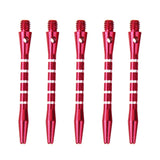 Maxbell 10Pcs Aluminium Dart Stems Re-Grooved Striped 2BA Thread Dart Accessory