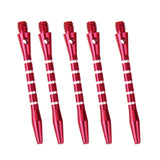 Maxbell 10Pcs Aluminium Dart Stems Re-Grooved Striped 2BA Thread Dart Accessory