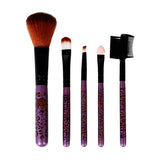 Maxbell 5 Piece Trendy Leopards Fashion Facial Make Up Brush Set Beauty Tool