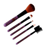 Maxbell 5 Piece Trendy Leopards Fashion Facial Make Up Brush Set Beauty Tool