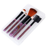 Maxbell 5 Piece Trendy Leopards Fashion Facial Make Up Brush Set Beauty Tool