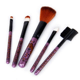 Maxbell 5 Piece Trendy Leopards Fashion Facial Make Up Brush Set Beauty Tool