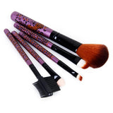 Maxbell 5 Piece Trendy Leopards Fashion Facial Make Up Brush Set Beauty Tool