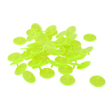 Maxbell Maxbell 50Pcs Plastic Round Transparent Golf Ball Markers Yellow Green