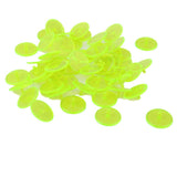 Maxbell Maxbell 50Pcs Plastic Round Transparent Golf Ball Markers Yellow Green