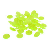 Maxbell Maxbell 50Pcs Plastic Round Transparent Golf Ball Markers Yellow Green