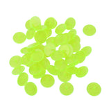 Maxbell Maxbell 50Pcs Plastic Round Transparent Golf Ball Markers Yellow Green