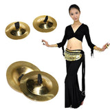 Maxbell 2Pcs Belly Dance Copper Cymbals Professional Dance Accessories