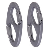 Maxbell 3x2Pcs Multifunction Outdoor Carabiner Hook Buckle Hanging Key Chain - Grey