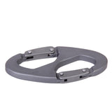 Maxbell 3x2Pcs Multifunction Outdoor Carabiner Hook Buckle Hanging Key Chain - Grey
