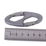 Maxbell 3x2Pcs Multifunction Outdoor Carabiner Hook Buckle Hanging Key Chain - Grey