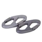 Maxbell 3x2Pcs Multifunction Outdoor Carabiner Hook Buckle Hanging Key Chain - Grey
