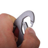 Maxbell 3x2Pcs Multifunction Outdoor Carabiner Hook Buckle Hanging Key Chain - Grey