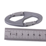 Maxbell 3x2Pcs Multifunction Outdoor Carabiner Hook Buckle Hanging Key Chain - Grey