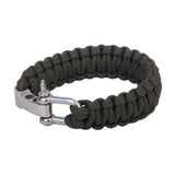 Maxbell Outdoor Camping Parachute Lanyard Stainless Steel Shackle Survival Bracelet Army Green