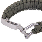 Maxbell Outdoor Camping Parachute Lanyard Stainless Steel Shackle Survival Bracelet Army Green