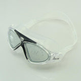 Maxbell Swimming Goggle Comfy Frame Big Lens Anti-fog Glasses J8170 Clear + Black