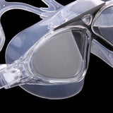 Maxbell Swimming Goggle Comfy Frame Big Lens Anti-fog Glasses J8170 Clear + Black
