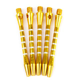 Maxbell 10Pcs Aluminium Dart Stems Re-Grooved Striped 2BA Thread Dart Accessory