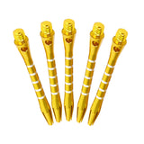 Maxbell 10Pcs Aluminium Dart Stems Re-Grooved Striped 2BA Thread Dart Accessory