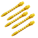 Maxbell 10Pcs Aluminium Dart Stems Re-Grooved Striped 2BA Thread Dart Accessory