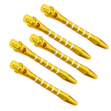 Maxbell 10Pcs Aluminium Dart Stems Re-Grooved Striped 2BA Thread Dart Accessory