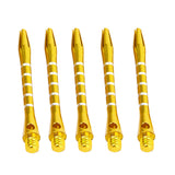 Maxbell 10Pcs Aluminium Dart Stems Re-Grooved Striped 2BA Thread Dart Accessory