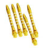 Maxbell 10Pcs Aluminium Dart Stems Re-Grooved Striped 2BA Thread Dart Accessory