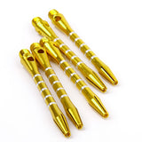 Maxbell 10Pcs Aluminium Dart Stems Re-Grooved Striped 2BA Thread Dart Accessory