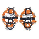 Maxbell Portable Ice Walking Cleat Boot Grippers Snow Shoe Spike Grip Chain 12-Teeth