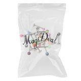 Maxbell 20 x Stainless Steel Ball Top Lip Studs Monroe Rings Bars Labret Body Piercing Jewelry