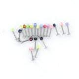 Maxbell 20 x Stainless Steel Ball Top Lip Studs Monroe Rings Bars Labret Body Piercing Jewelry