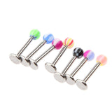 Maxbell 20 x Stainless Steel Ball Top Lip Studs Monroe Rings Bars Labret Body Piercing Jewelry