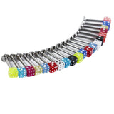 Maxbell 20Pcs Assorted Dice Lip Studs Chin Tongue Rings Bars Labret Body Piercing Jewelry