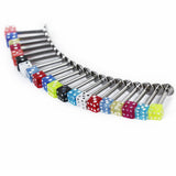 Maxbell 20Pcs Assorted Dice Lip Studs Chin Tongue Rings Bars Labret Body Piercing Jewelry