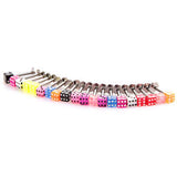Maxbell 20Pcs Assorted Dice Lip Studs Chin Tongue Rings Bars Labret Body Piercing Jewelry