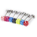 Maxbell 20Pcs Assorted Dice Lip Studs Chin Tongue Rings Bars Labret Body Piercing Jewelry