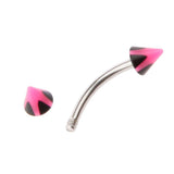 Maxbell 20 x Cone Barbell Curved Ear Eyebrow Rings Bars Tragus Body Piercing Jewelley