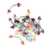 Maxbell 20 x Cone Barbell Curved Ear Eyebrow Rings Bars Tragus Body Piercing Jewelley