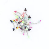 Maxbell 20 x Cone Barbell Curved Ear Eyebrow Rings Bars Tragus Body Piercing Jewelley