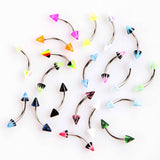 Maxbell 20 x Cone Barbell Curved Ear Eyebrow Rings Bars Tragus Body Piercing Jewelley