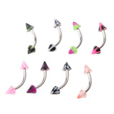 Maxbell 20 x Cone Barbell Curved Ear Eyebrow Rings Bars Tragus Body Piercing Jewelley