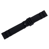 Maxbell Black Silicone Rubber Watch Strap Band Curved Stainless Steel Buckle Waterproof 22mm