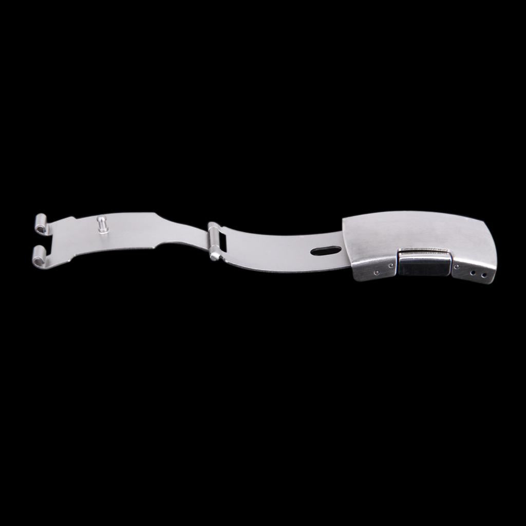Maxbell Stainless Steel Fold Over Deployment Clasp Buckle Fit 22mm Watch Band Strap