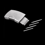 Maxbell Stainless Steel Fold Over Deployment Clasp Buckle Fit 22mm Watch Band Strap