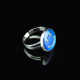 Maxbell 2pcs Magic Heart Mood Band Ring Color Changable Emotion Feeling Adjustable Gift